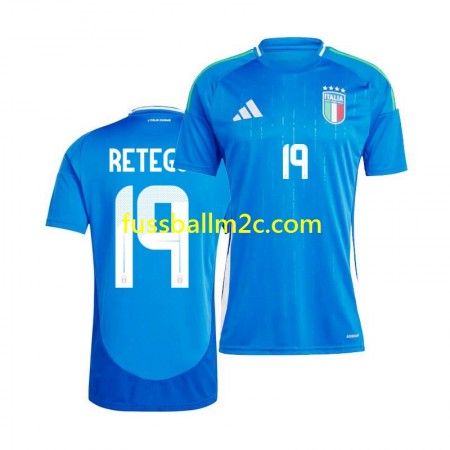Fußballtrikots Italien Mateo Retegui 19 Heim Trikotsatz 2024